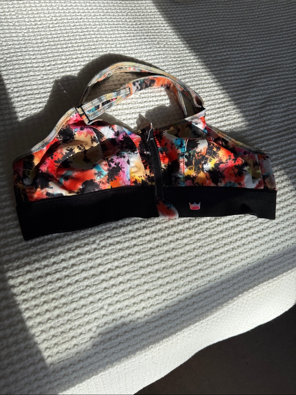 SHEFIT Multicolor Abstract Print High-Impact Sports Bra
